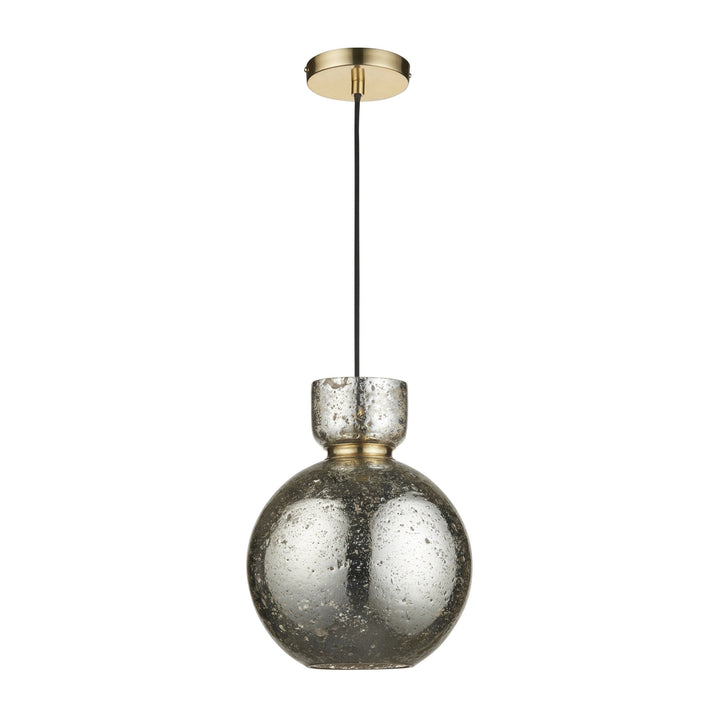 Nelson Lighting NL1411336 1 Light Pendant Brass Plate & Mercury Glass