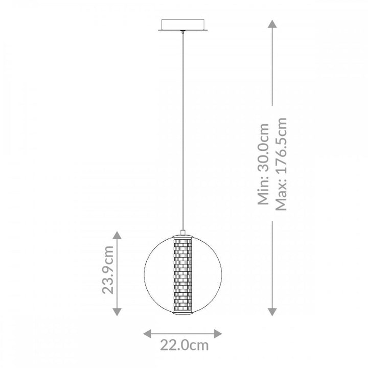 Eurofase QN-ATOMO-1P-PC Atomo 1 Light LED Adjustable Pendant Polished Chrome