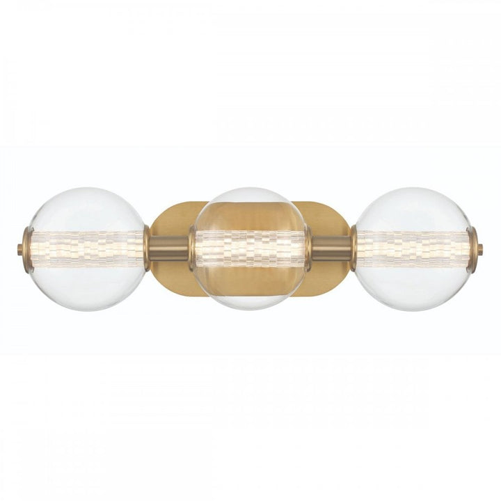 Eurofase QN-ATOMO-3W-BG Atomo 3 Light LED Bathroom Wall Light Brushed Gold
