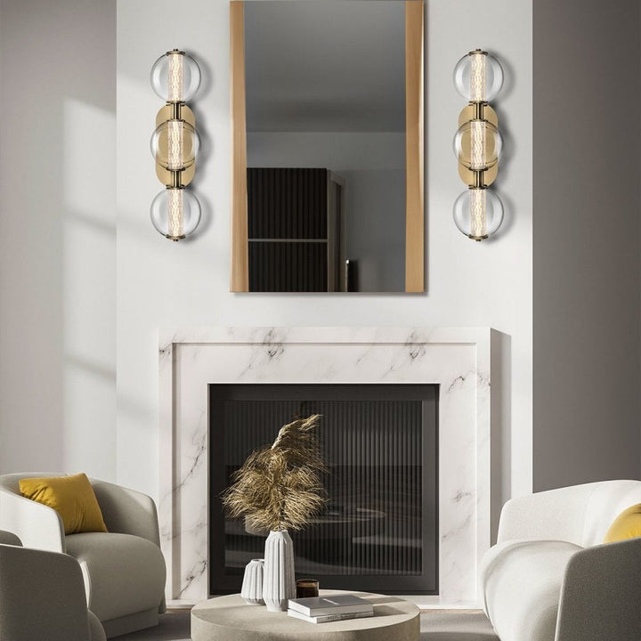Eurofase QN-ATOMO-3W-BG Atomo 3 Light LED Bathroom Wall Light Brushed Gold