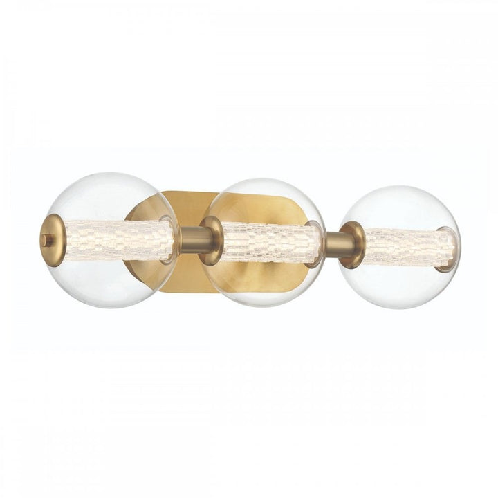 Eurofase QN-ATOMO-3W-BG Atomo 3 Light LED Bathroom Wall Light Brushed Gold