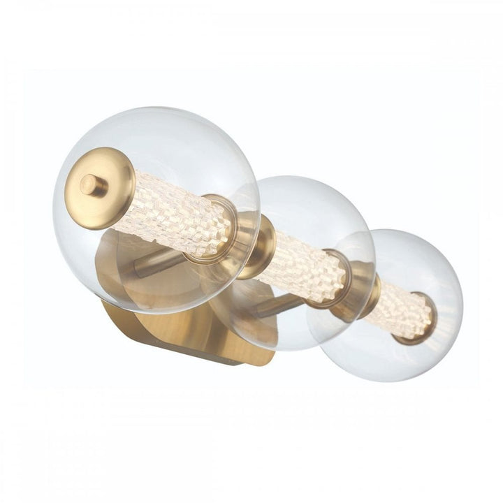 Eurofase QN-ATOMO-3W-BG Atomo 3 Light LED Bathroom Wall Light Brushed Gold