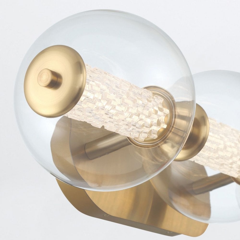Eurofase QN-ATOMO-3W-BG Atomo 3 Light LED Bathroom Wall Light Brushed Gold