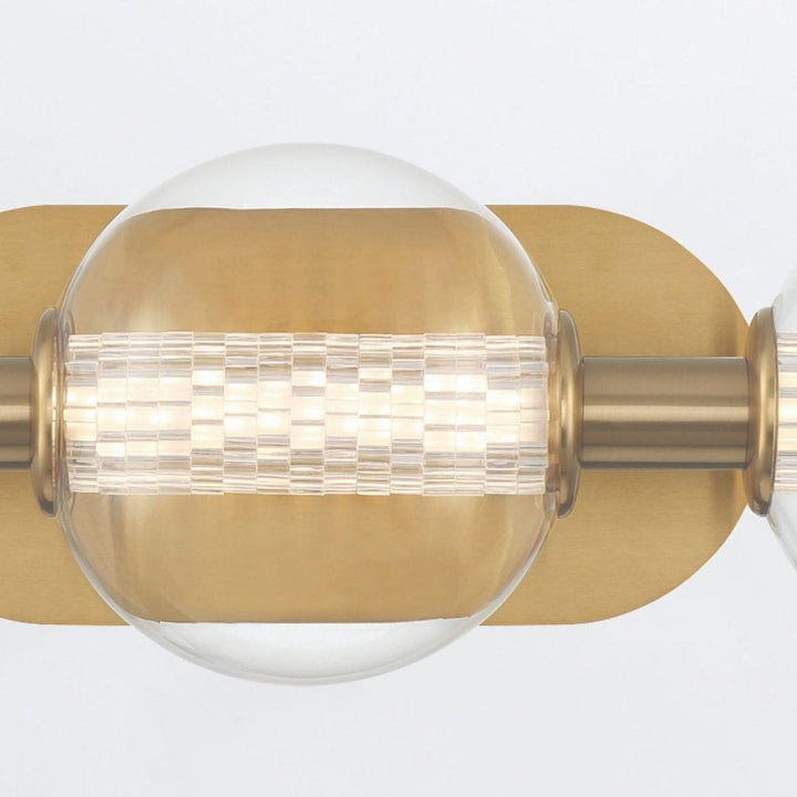 Eurofase QN-ATOMO-3W-BG Atomo 3 Light LED Bathroom Wall Light Brushed Gold