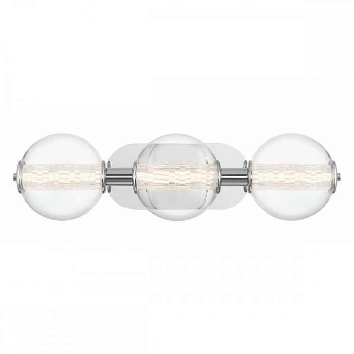 Eurofase QN-ATOMO-3W-PC Atomo 3 Light LED Bathroom Wall Light Polished Chrome