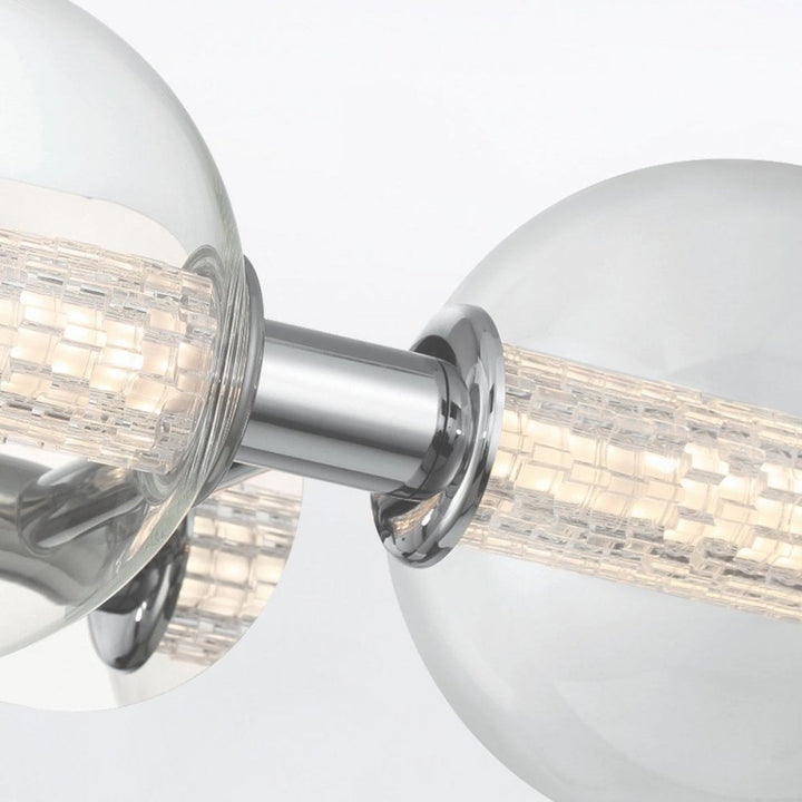 Eurofase QN-ATOMO-3W-PC Atomo 3 Light LED Bathroom Wall Light Polished Chrome