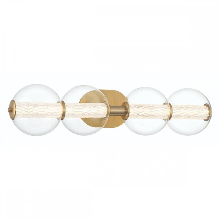 Eurofase QN-ATOMO-4W-BG Atomo 4 Light LED Bathroom Wall Light Brushed Gold