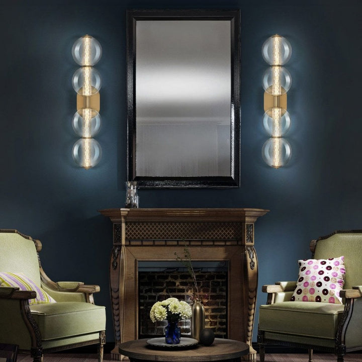 Eurofase QN-ATOMO-4W-BG Atomo 4 Light LED Bathroom Wall Light Brushed Gold