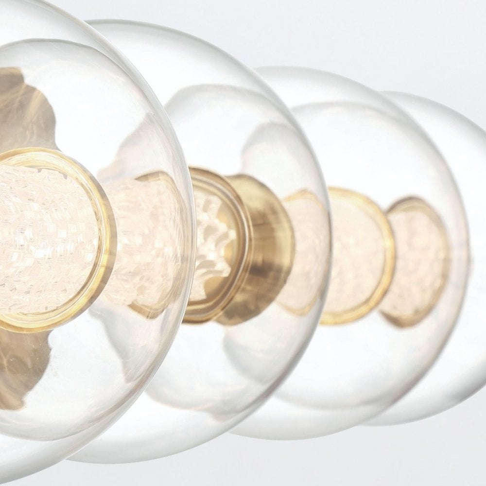 Eurofase QN-ATOMO-4W-BG Atomo 4 Light LED Bathroom Wall Light Brushed Gold