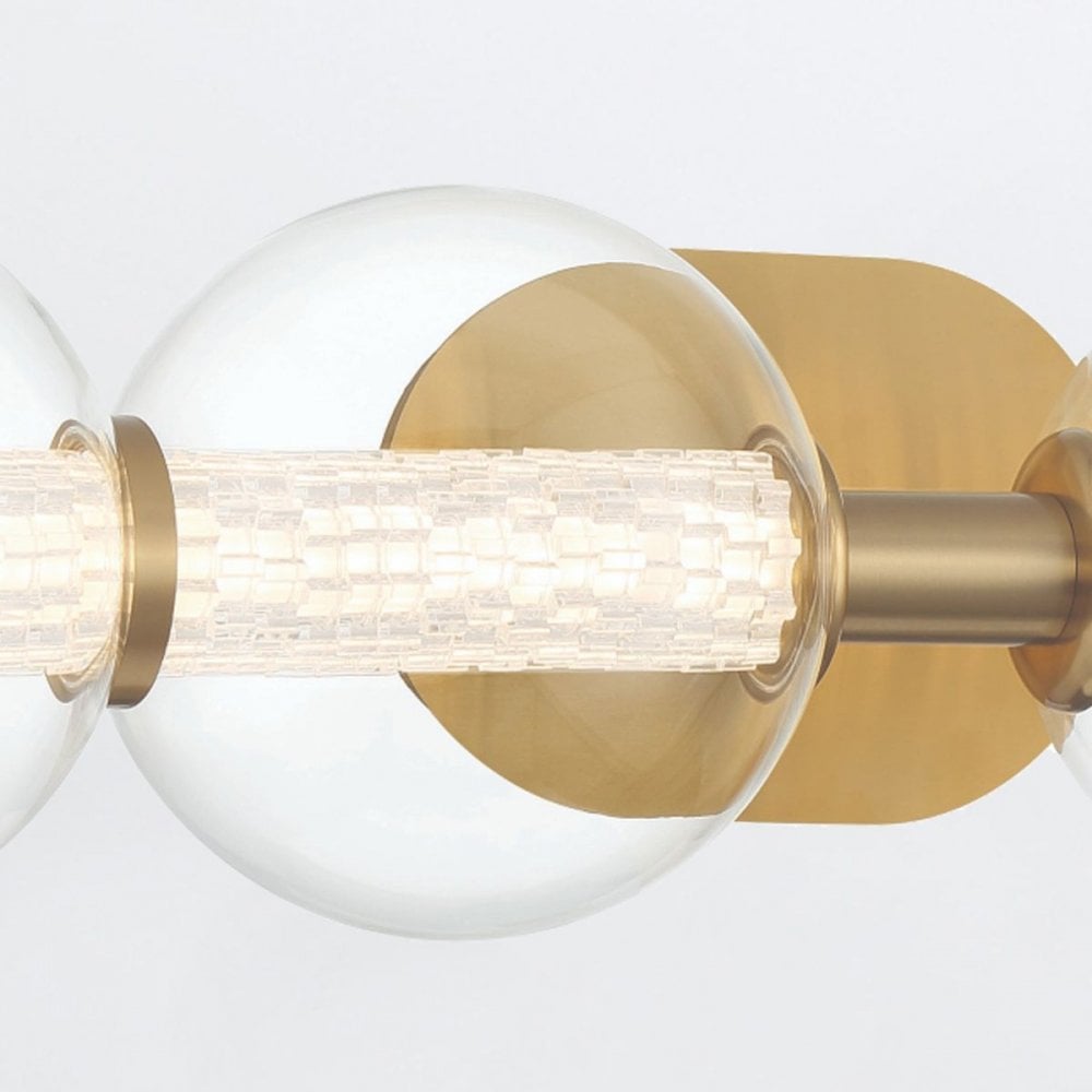 Eurofase QN-ATOMO-4W-BG Atomo 4 Light LED Bathroom Wall Light Brushed Gold