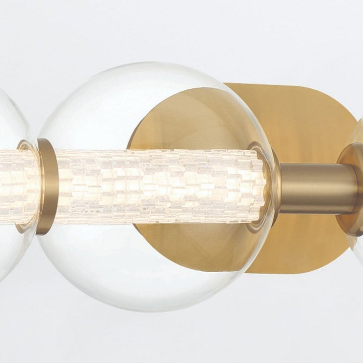 Eurofase QN-ATOMO-4W-BG Atomo 4 Light LED Bathroom Wall Light Brushed Gold