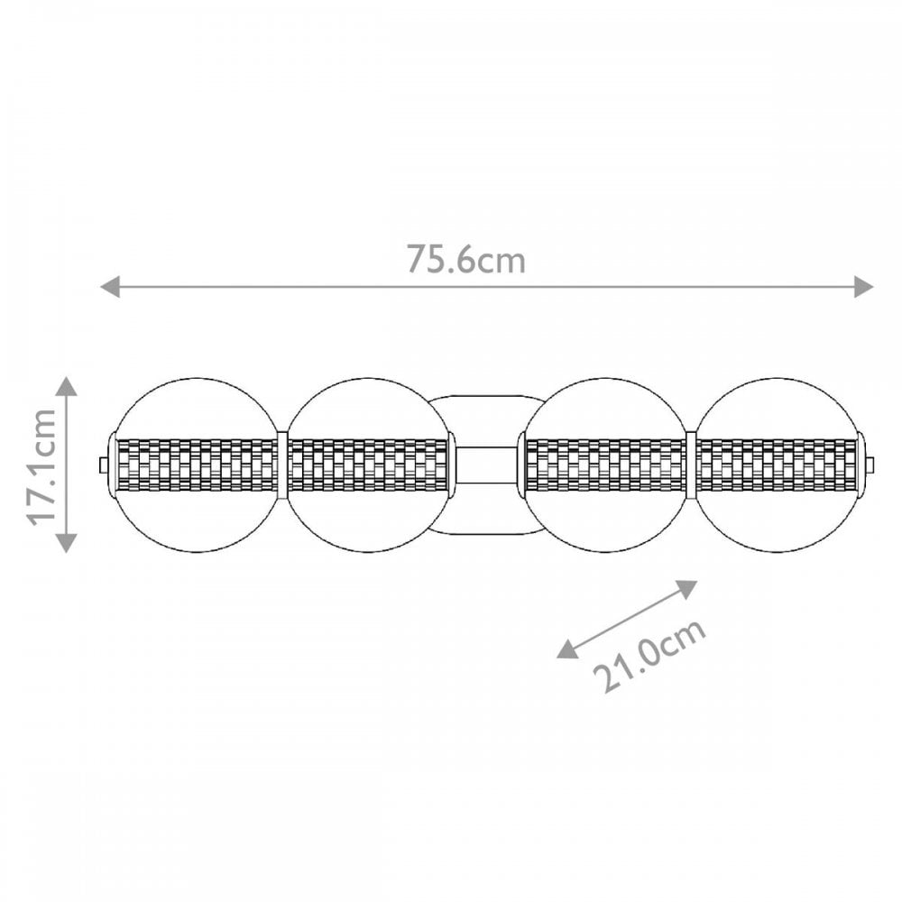 Eurofase QN-ATOMO-4W-PC Atomo 4 Light LED Bathroom Wall Light Polished Chrome