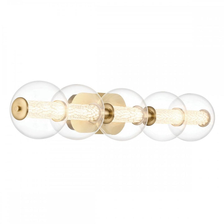 Eurofase QN-ATOMO-5W-BG Atomo 5 Light LED Bathroom Wall Light Brushed Gold