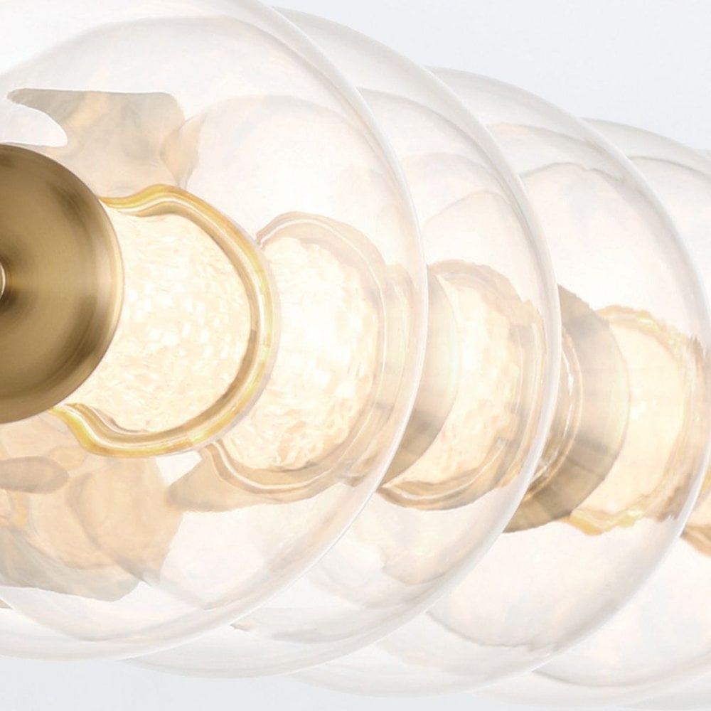 Eurofase QN-ATOMO-5W-BG Atomo 5 Light LED Bathroom Wall Light Brushed Gold
