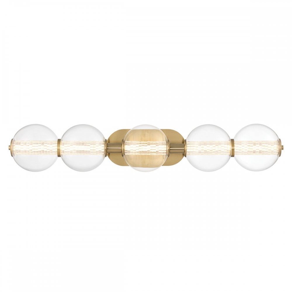 Eurofase QN-ATOMO-5W-BG Atomo 5 Light LED Bathroom Wall Light Brushed Gold