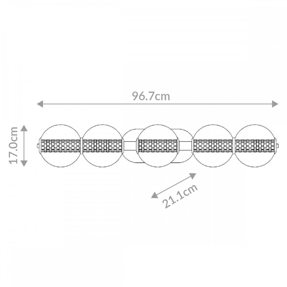Eurofase QN-ATOMO-5W-PC Atomo 5 Light LED Bathroom Wall Light Polished Chrome