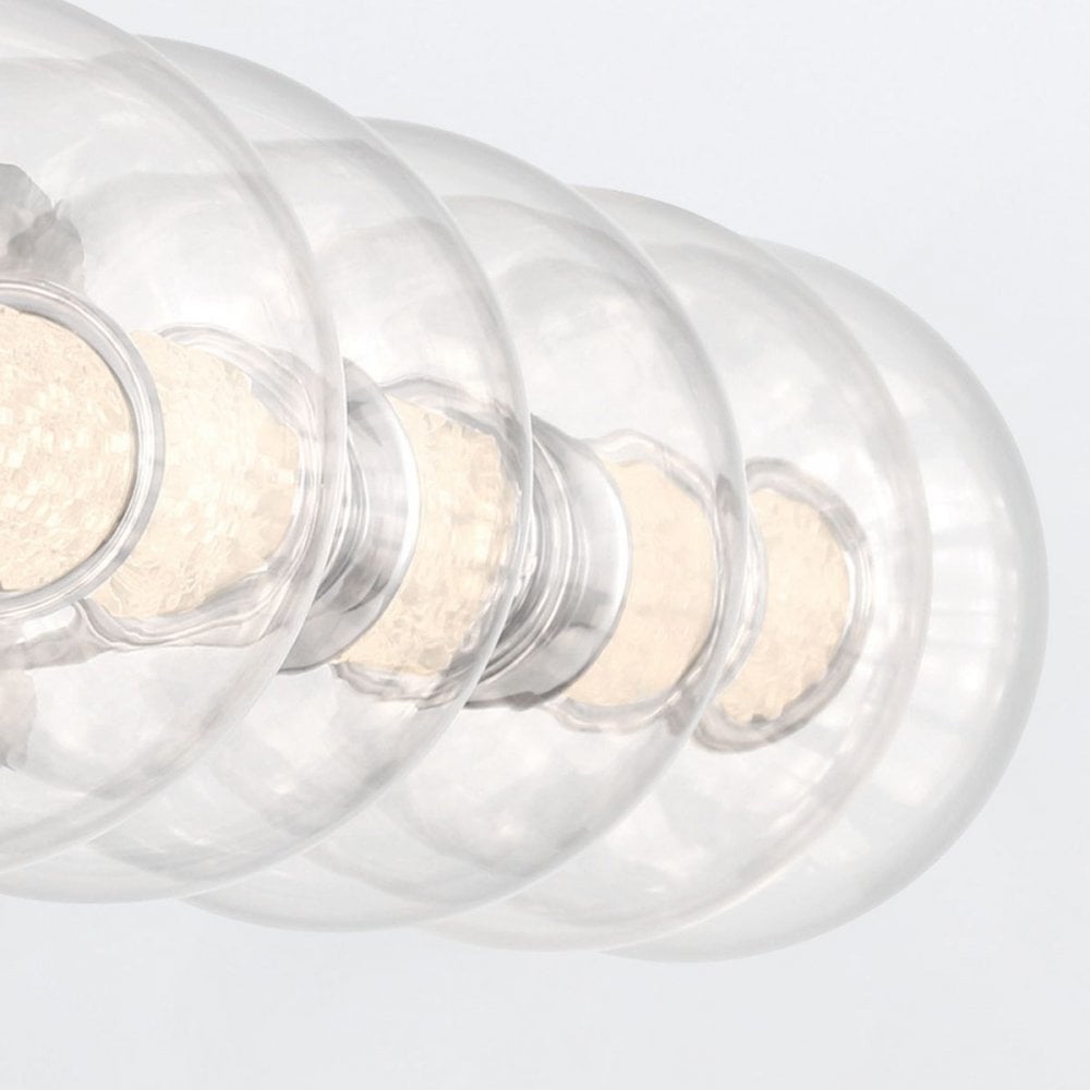 Eurofase QN-ATOMO-5W-PC Atomo 5 Light LED Bathroom Wall Light Polished Chrome