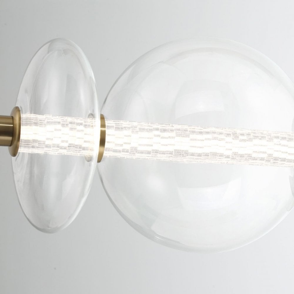 Eurofase QN-ATOMO-LP7-BG Atomo 7 Light LED Linear Pendant Brushed Gold