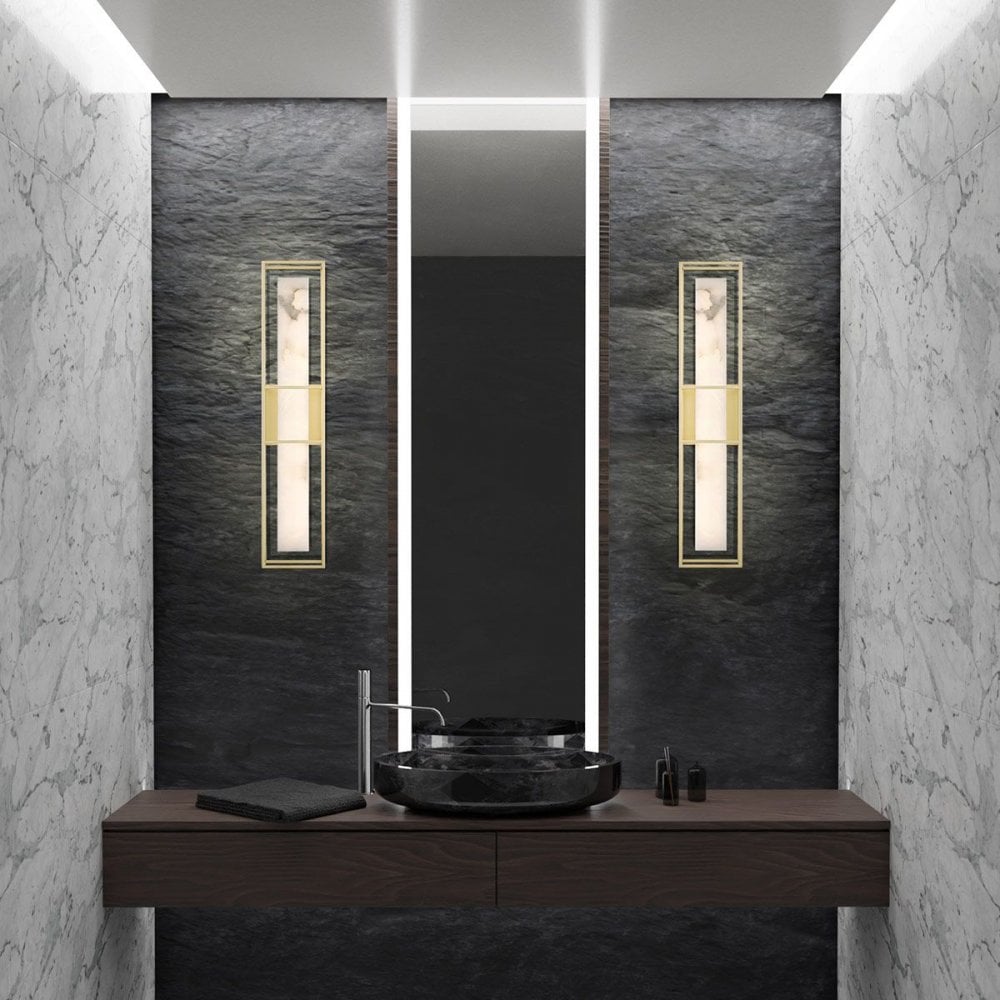 Eurofase QN-BLAKLEY-L-BG Blakley 1 Light LED Bathroom Wall Light Large Brushed Gold