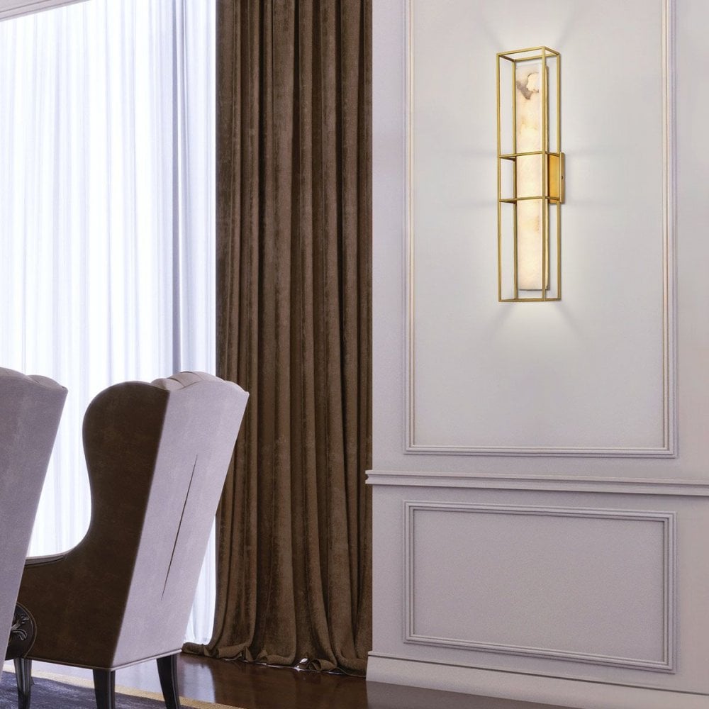 Eurofase QN-BLAKLEY-L-BG Blakley 1 Light LED Bathroom Wall Light Large Brushed Gold