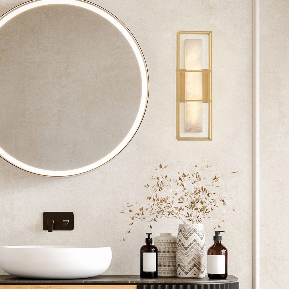 Eurofase QN-BLAKLEY-M-BG Blakley 1 Light LED Bathroom Wall Light Medium Brushed Gold