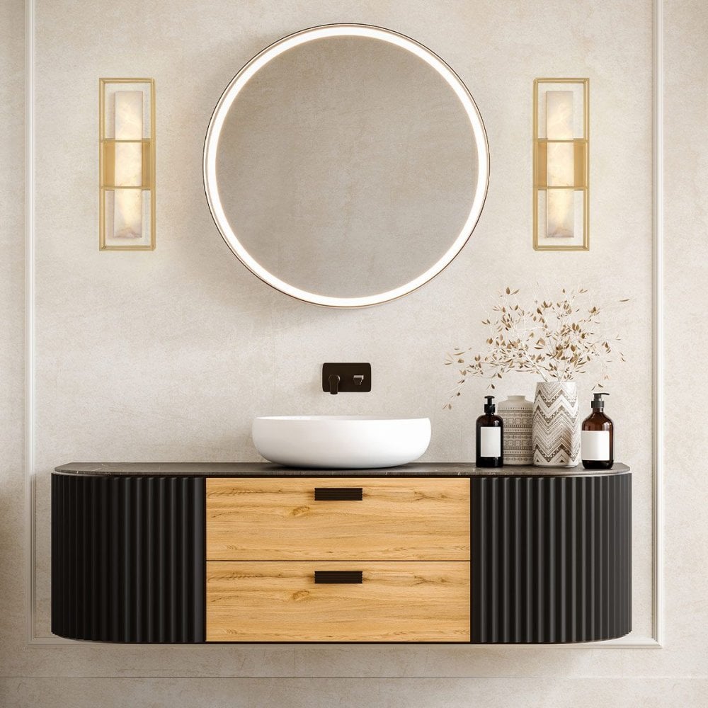 Eurofase QN-BLAKLEY-M-BG Blakley 1 Light LED Bathroom Wall Light Medium Brushed Gold