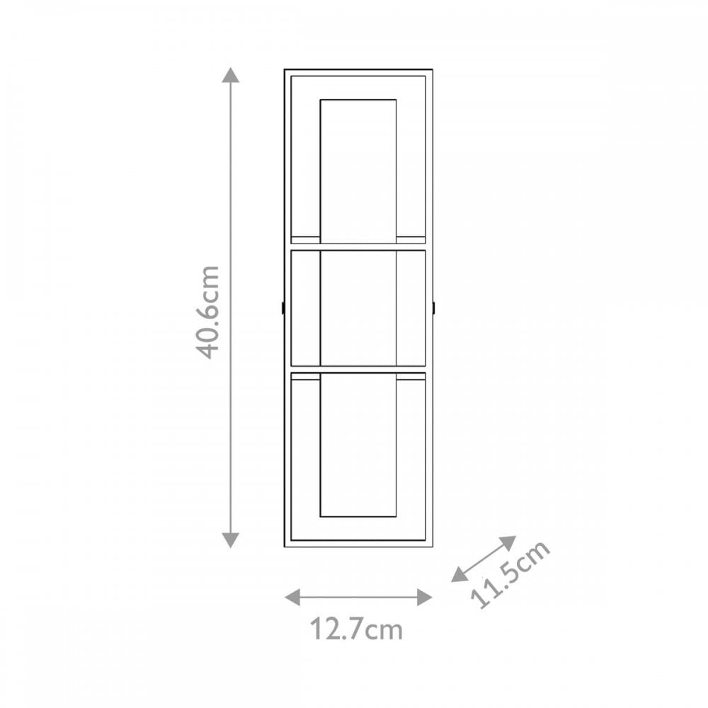 Eurofase QN-BLAKLEY-M-BK Blakley 1 Light LED Bathroom Wall Light Medium Matte Black