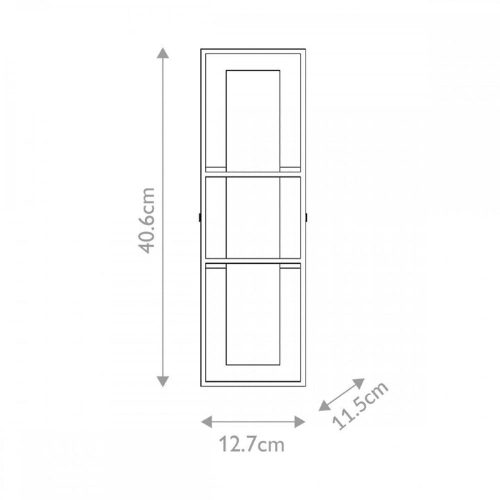 Eurofase QN-BLAKLEY-M-BK Blakley 1 Light LED Bathroom Wall Light Medium Matte Black