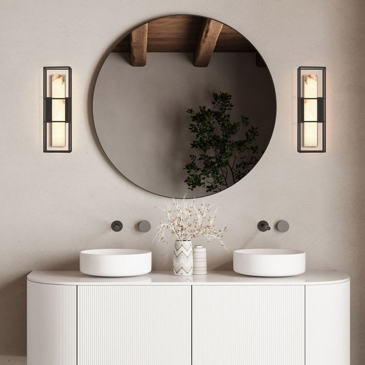 Eurofase QN-BLAKLEY-M-BK Blakley 1 Light LED Bathroom Wall Light Medium Matte Black