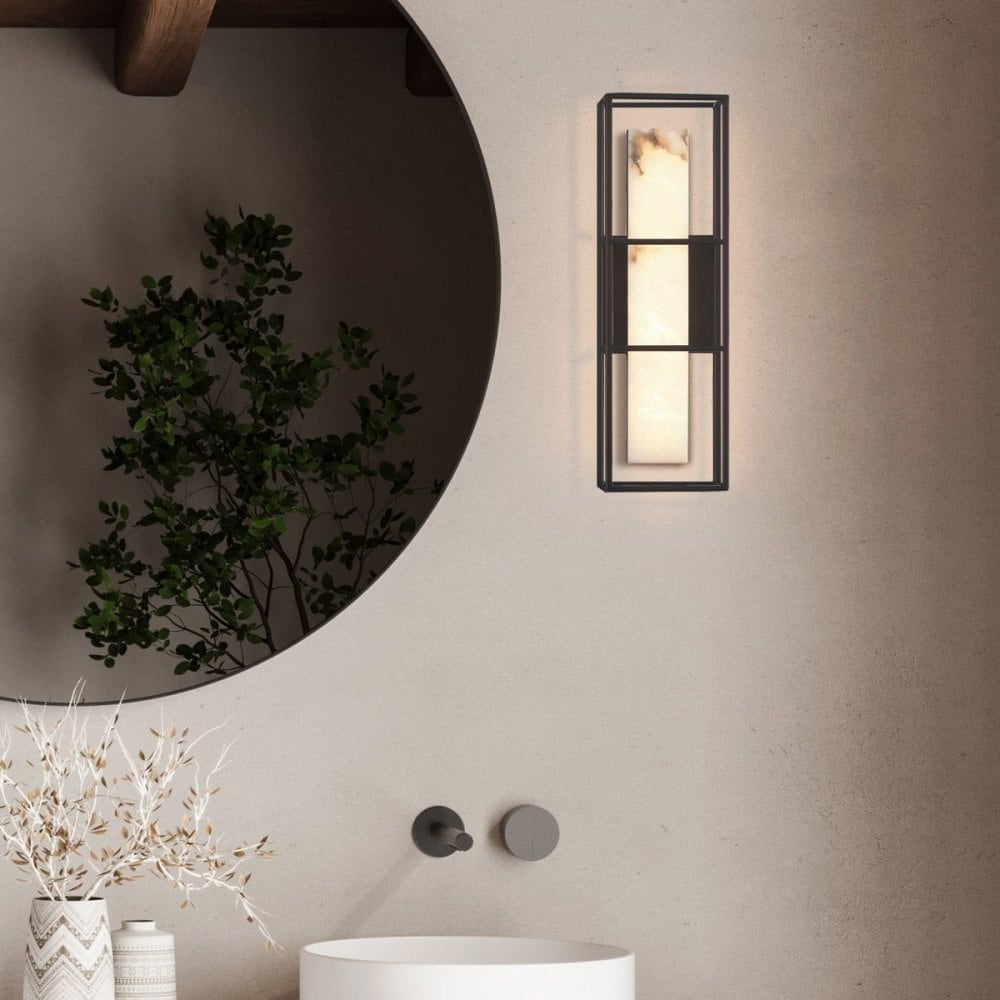 Eurofase QN-BLAKLEY-M-BK Blakley 1 Light LED Bathroom Wall Light Medium Matte Black