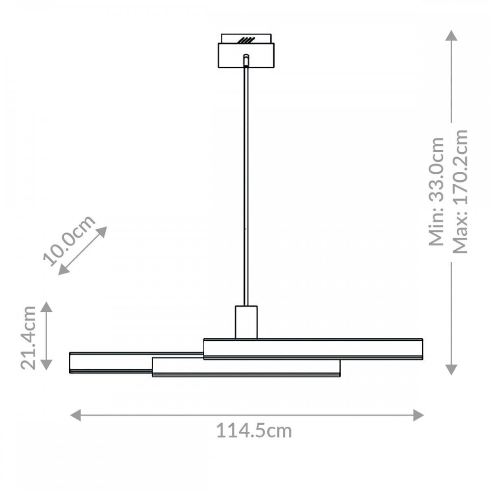 Eurofase QN-CAMENO-LP-BG Cameno LED Linear Pendant Brushed Gold
