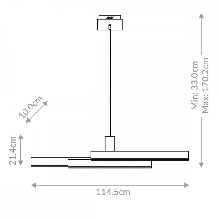 Eurofase QN-CAMENO-LP-BG Cameno LED Linear Pendant Brushed Gold