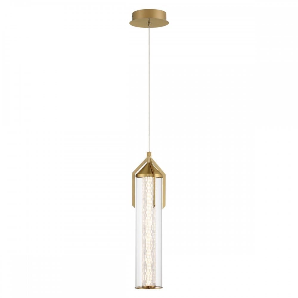 Eurofase QN-ESPADA-1P-BG Espada LED Pendant Brushed Gold