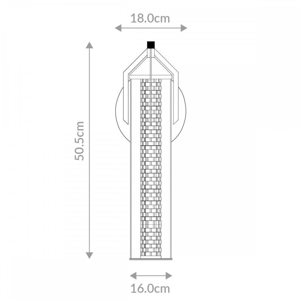 Eurofase QN-ESPADA-1W-PC Espada LED Bathroom Wall Light Polished Chrome