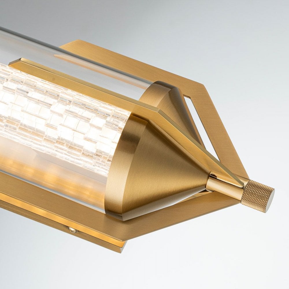 Eurofase QN-ESPADA-2W-BG Espada Tall LED Bathroom Wall / Above Mirror Light Brushed Gold