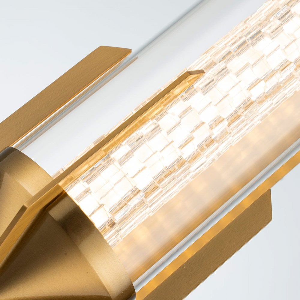 Eurofase QN-ESPADA-2W-BG Espada Tall LED Bathroom Wall / Above Mirror Light Brushed Gold