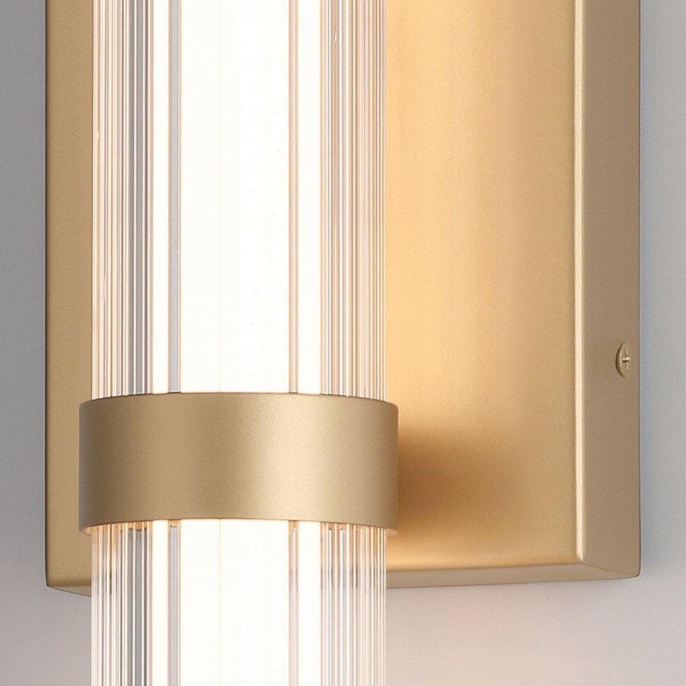 Eurofase QN-FAYTON-M-BG Fayton Outdoor Medium LED Wall Light Brushed Gold