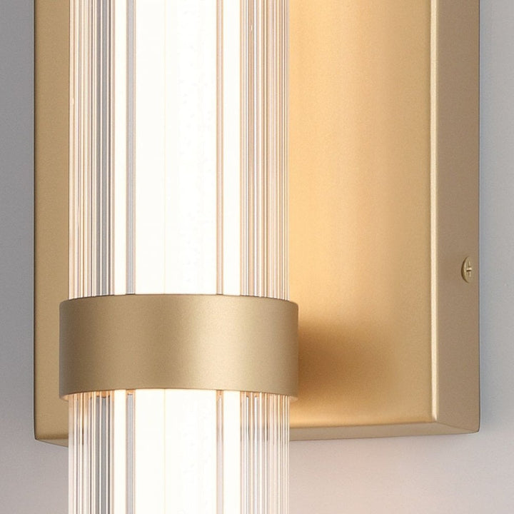 Eurofase QN-FAYTON-M-BG Fayton Outdoor Medium LED Wall Light Brushed Gold