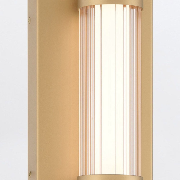 Eurofase QN-FAYTON-M-BG Fayton Outdoor Medium LED Wall Light Brushed Gold