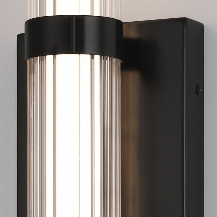 Eurofase QN-FAYTON-M-BK Fayton Outdoor Medium LED Wall Light Matte Black