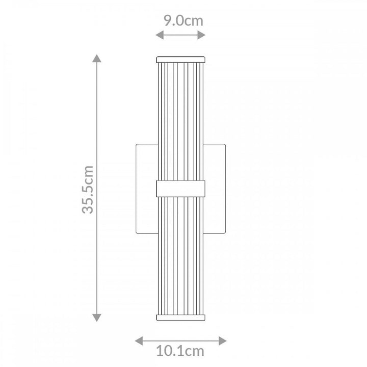 Eurofase QN-FAYTON-S-BG Fayton Outdoor Small LED Wall Light Brushed Gold
