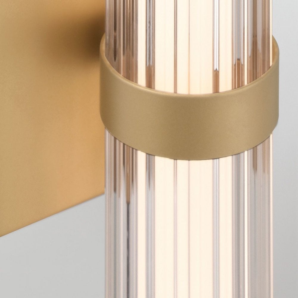 Eurofase QN-FAYTON-S-BG Fayton Outdoor Small LED Wall Light Brushed Gold