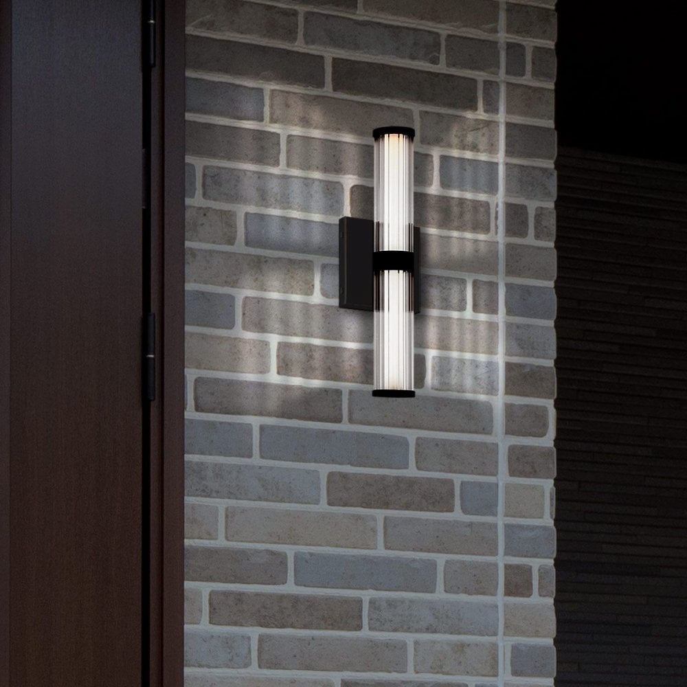 Eurofase QN-FAYTON-S-BK Fayton Outdoor Small LED Wall Light Matte Black