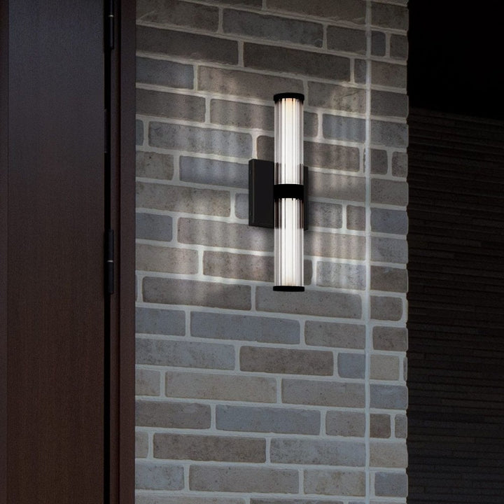 Eurofase QN-FAYTON-S-BK Fayton Outdoor Small LED Wall Light Matte Black