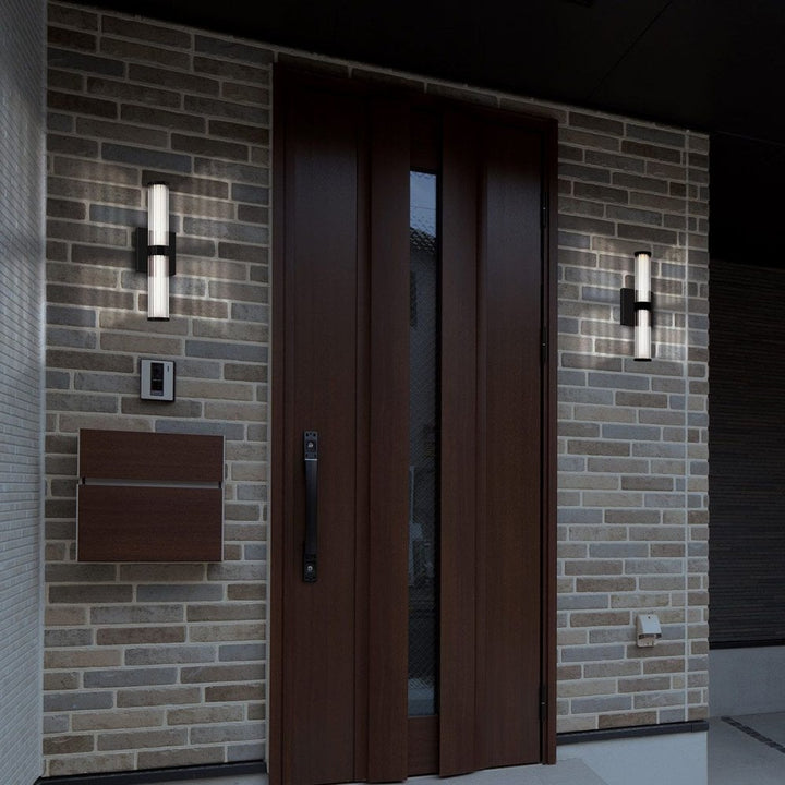 Eurofase QN-FAYTON-S-BK Fayton Outdoor Small LED Wall Light Matte Black