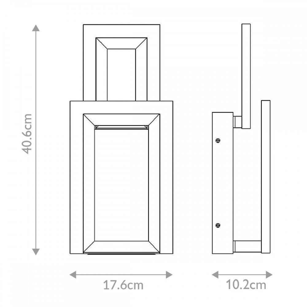 Eurofase QN-INIZIO-1W-BK Inizio LED Wall Light Matte Black