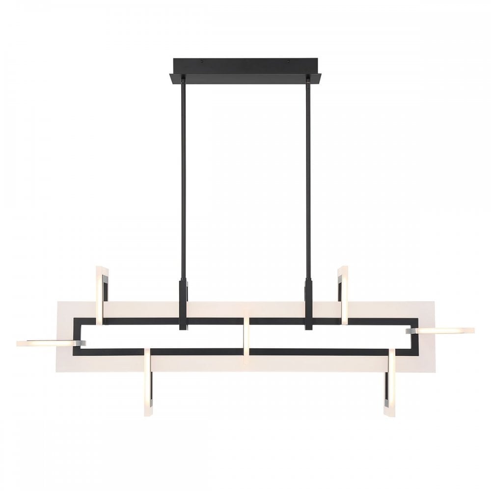 Eurofase QN-INIZIO-LP-M-BK Inizio LED Linear Pendant Medium Matte Black