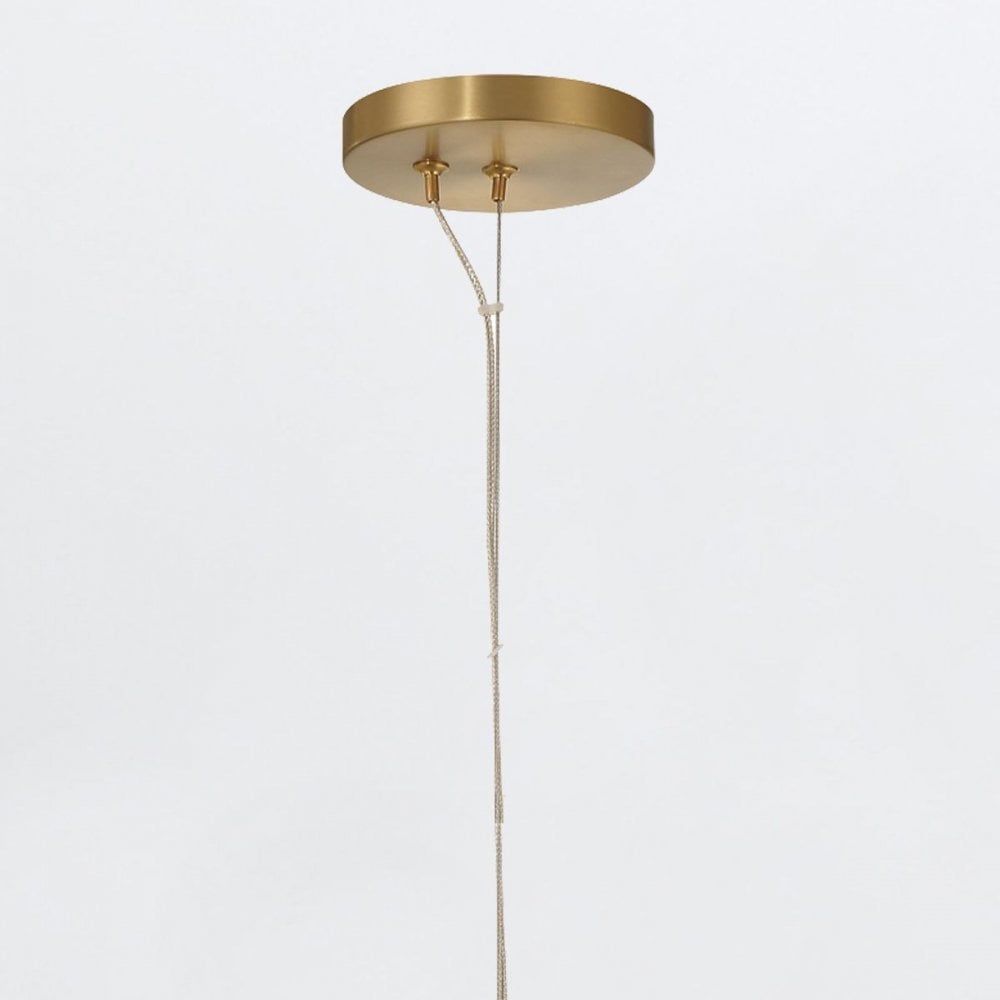 Eurofase QN-KEPLER-1P-S-BG Kepler LED Alabster Pendant Small Brushed Gold