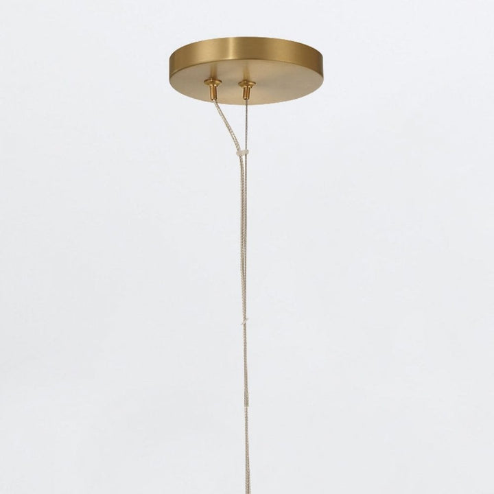 Eurofase QN-KEPLER-1P-S-BG Kepler LED Alabster Pendant Small Brushed Gold