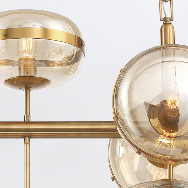 Eurofase QN-NOTTINGHAM-10LP-AB Nottingham 10 Light Linear Pendant Antique Brass